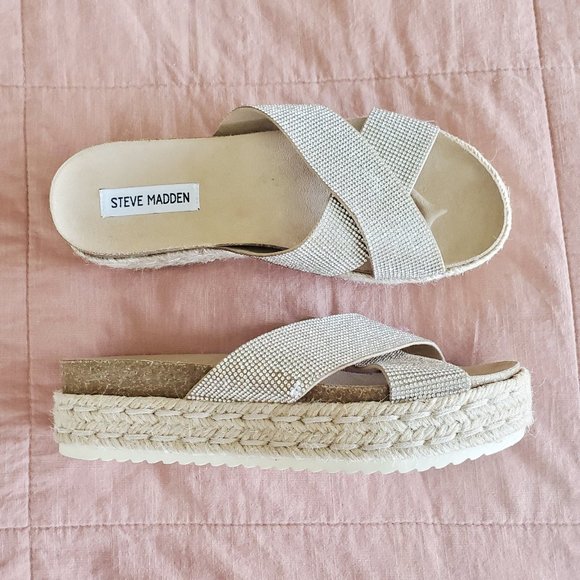 steve madden espadrille slides